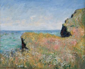 edge-of-the-cliff-pourville-claude-monet