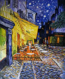 Cafe-Terrace-at-Night-Oil-Painting-Reproduction-Canvas-by-Vincent-van-Gogh