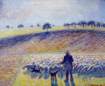6-shepherd-and-sheep-1888-Camille-Pissarro